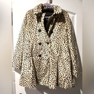 Free people fur leopard coat